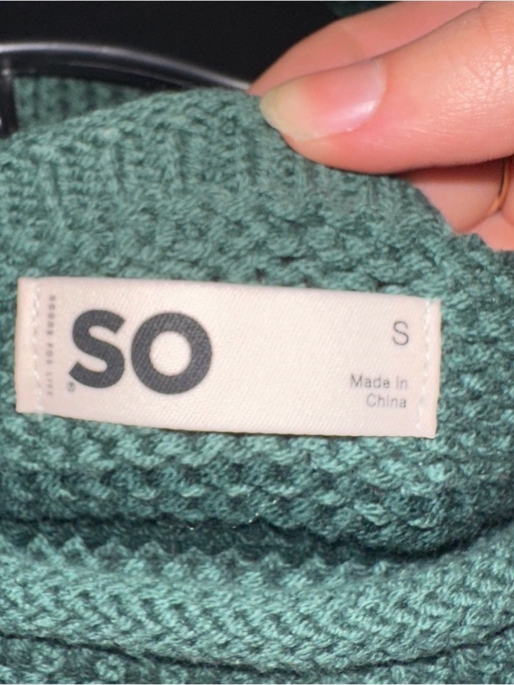 SO Forest Green Striped Crewneck Sweater - Picture 7 of 7